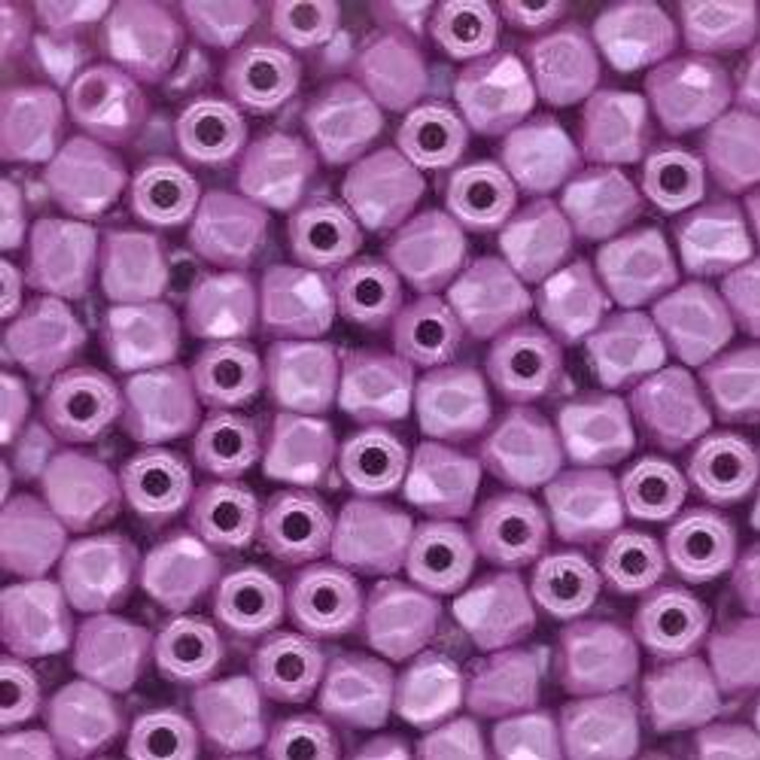 Czech 2mm Fire-Polished Glass Beads - Pastel Lilac