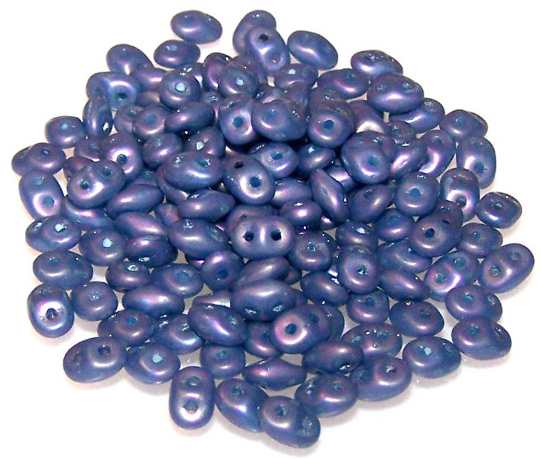 Superduo Beads - Nebula Turquoise Blue Matte