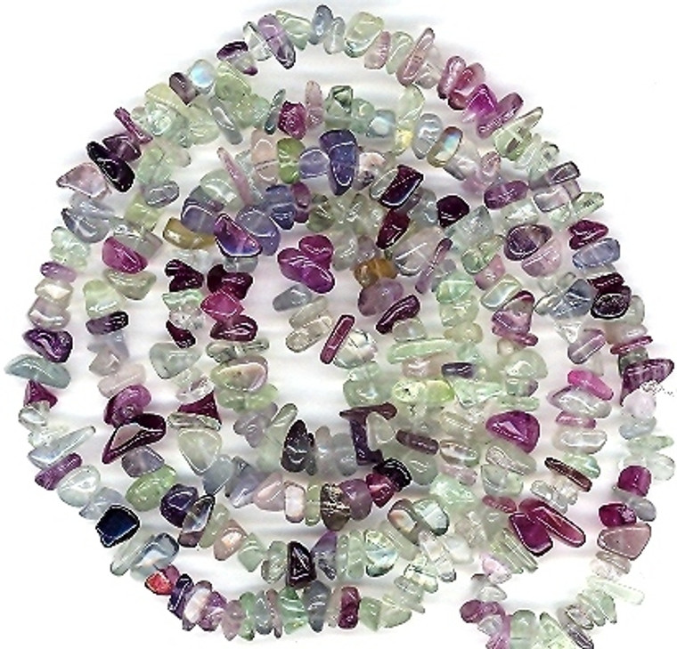 Semiprecious Gemstone Chip Beads - Fluorite