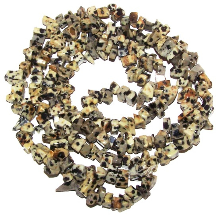 Semiprecious Gemstone Chip Beads - Dalmatian Jasper