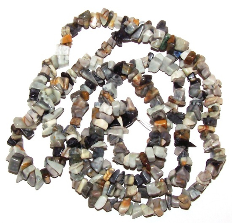 Semiprecious Gemstone Chip Beads - Picasso Jasper