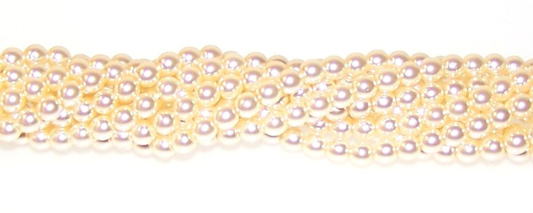 Czech Glass 4mm Pearl Beads - Cream