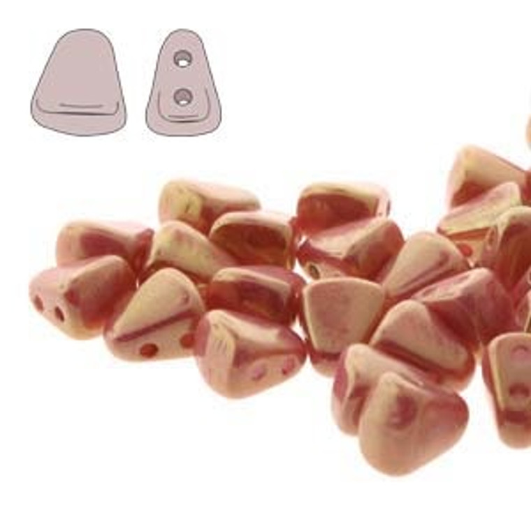 NIB-BIT 6x5mm Czech Glass Beads - Chalk Red