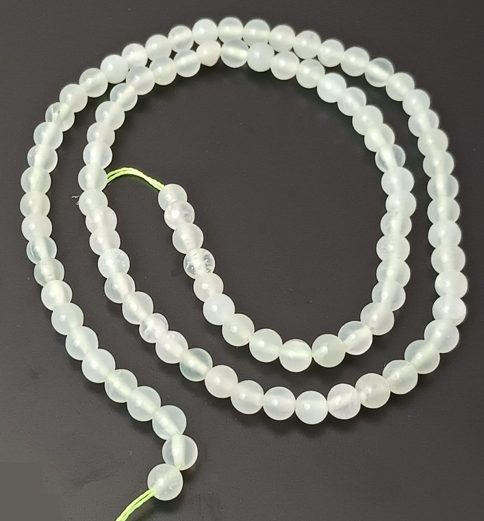 4mm Round Semiprecious Gemstone Beads - New Jade