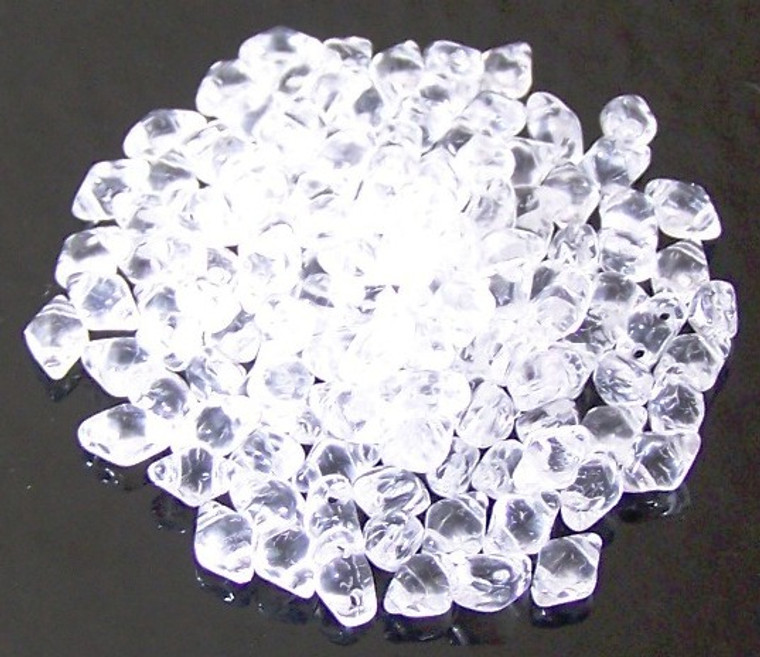 MINI DiamonDuo 2-Hole Czech Glass 4x6mm Beads - Crystal