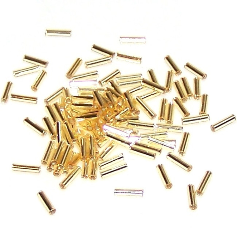 Miyuki Gold Silver-Lined 6mm Bugle Beads