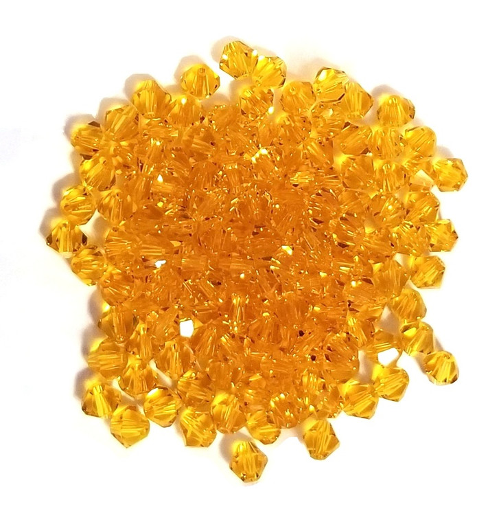 Sun Burst 6mm Glass Crystal Bicones