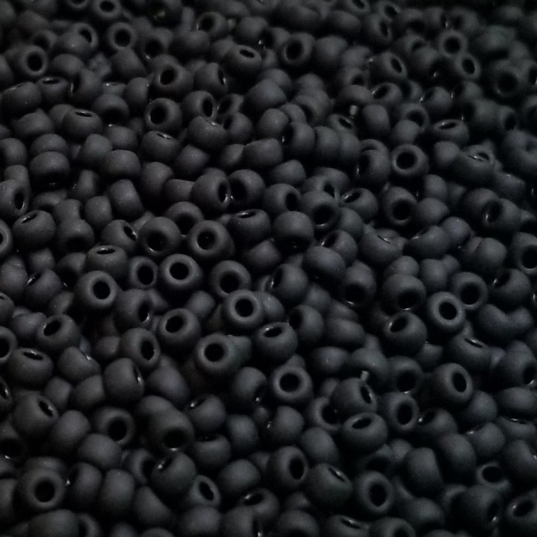 Miyuki Size 8 Seed Beads - Matte Black