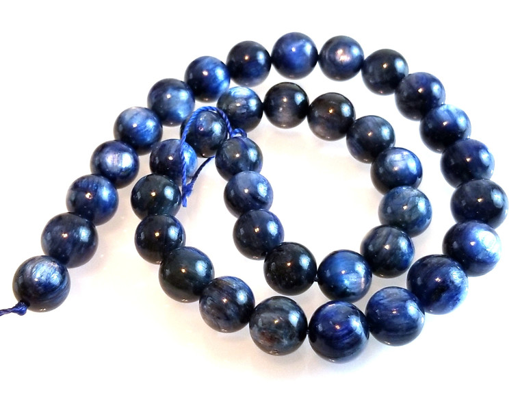 10mm Round Semiprecious Gemstone Beads - Kyanite