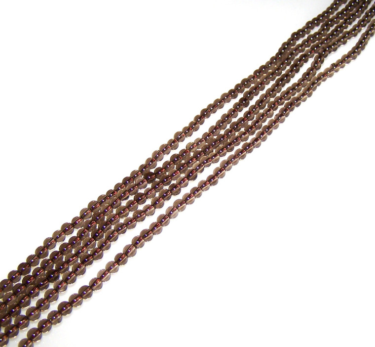 4mm Round Semiprecious Gemstone Beads - Smoky Quartz