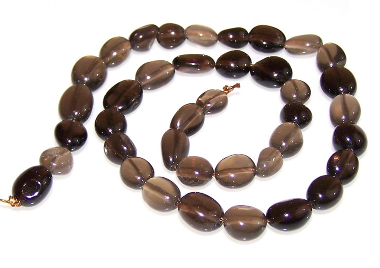 7x10mm Irregular Nuggets Semiprecious Gemstone Beads - Smoky Quartz