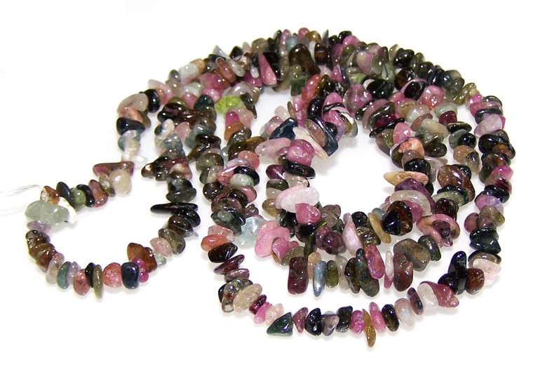 Semiprecious Gemstone Chip Beads - Tourmaline