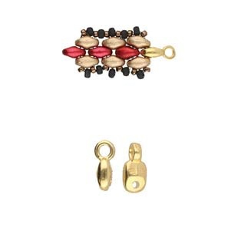 Gold-Plated Vourkoti Superduo Bead Ending