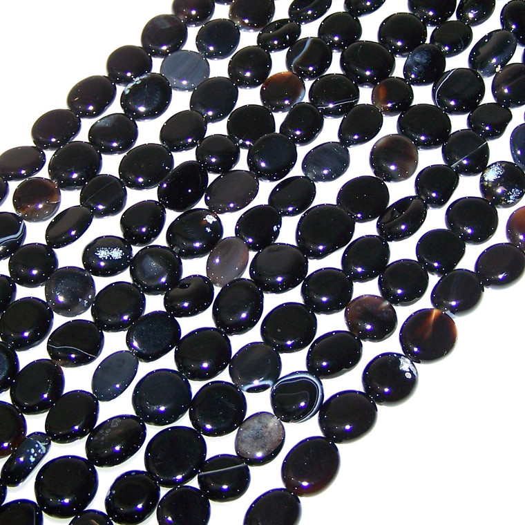 Black Onyx 7x10mm Irregular Nuggets Semiprecious Gemstone Beads