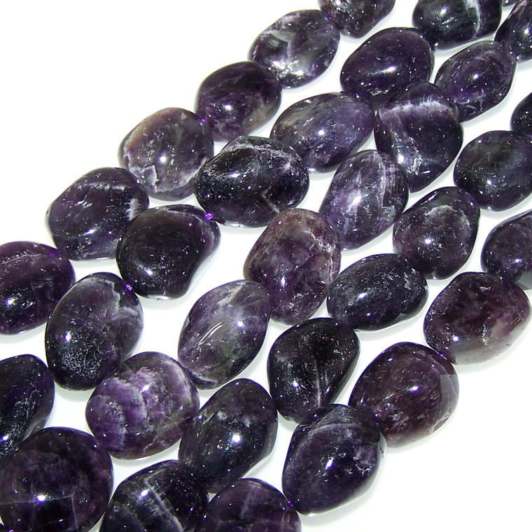 Semiprecious Gemstone Large Nugget Beads - Amethyst