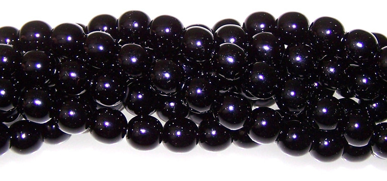 Czech Glass 8mm Pearl Beads - Black