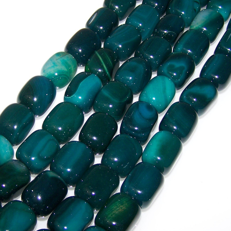 Semiprecious Gemstone Large Nugget Beads - Dark Blue Agate