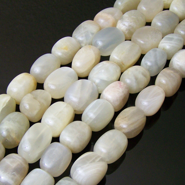 Semiprecious Gemstone Large Nugget Beads - Moonstone