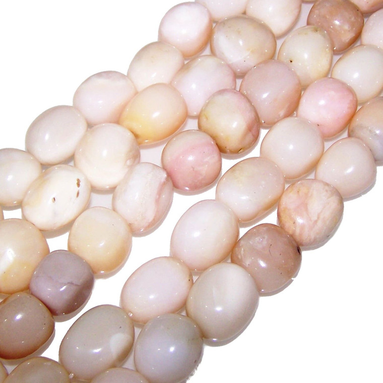 Semiprecious Gemstone Large Nugget Beads - Solid Pink Opal