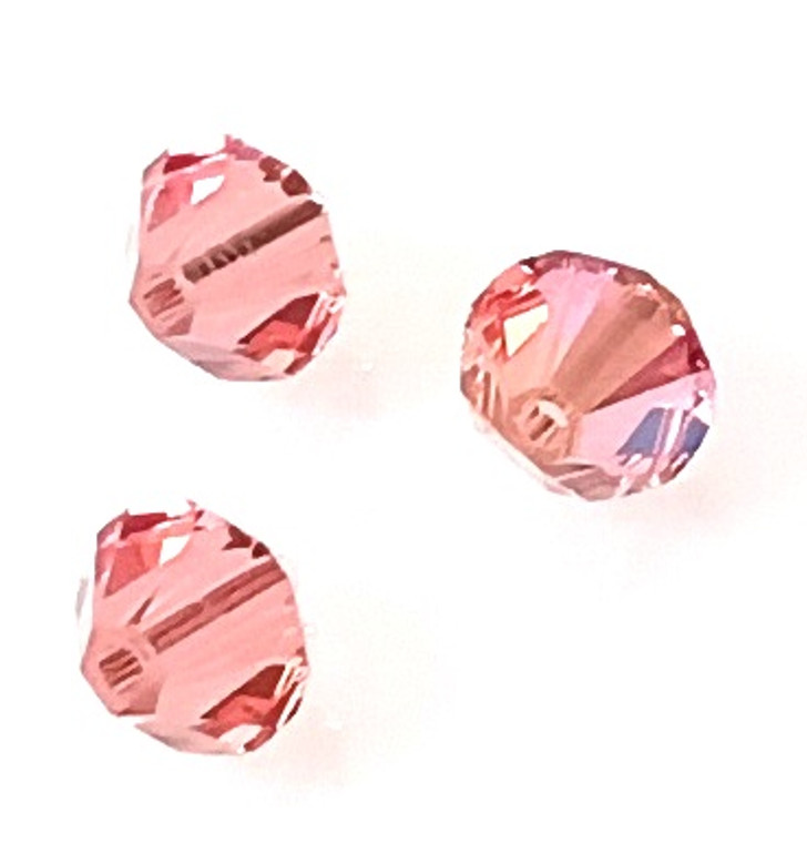 Swarovski Brand 6mm Bicones - Rose Peach Shimmer