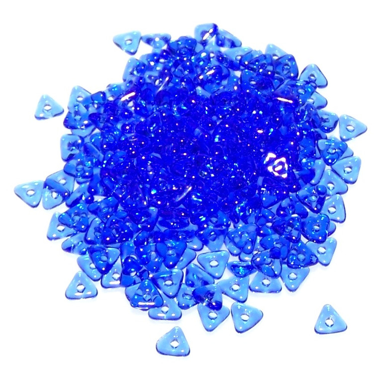 Czech Glass 4mm Tri-Beads - Sapphire