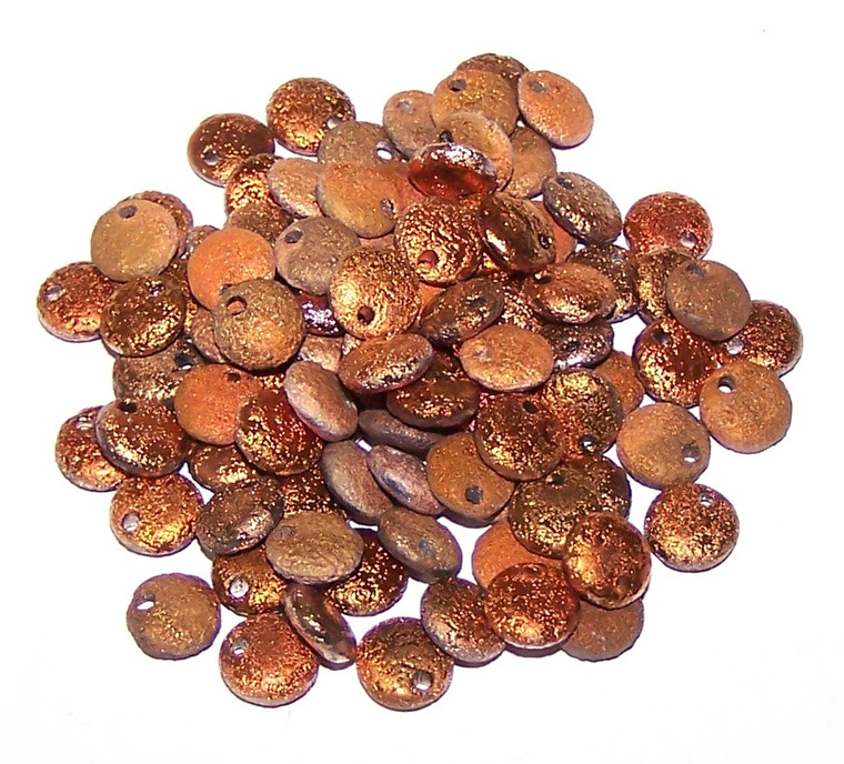 Czech 1-Hole 6mm Lentil Beads - Crystal Etched Sunset Full