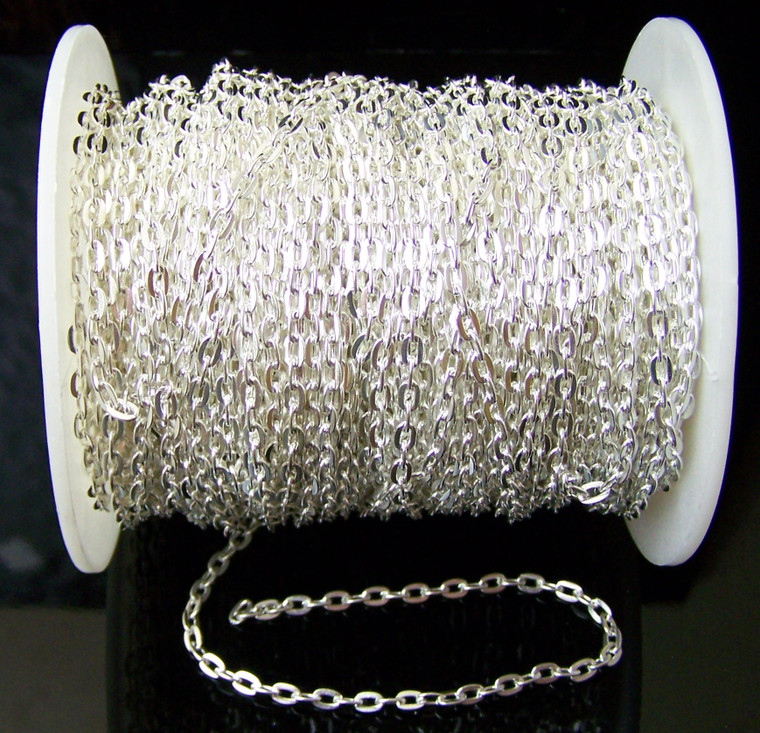 Silver-Plated Cable Chain 5x3.5mm