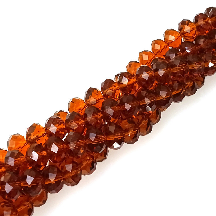 1 Strand of Gold 12x9mm Glass Crystal Rondelles