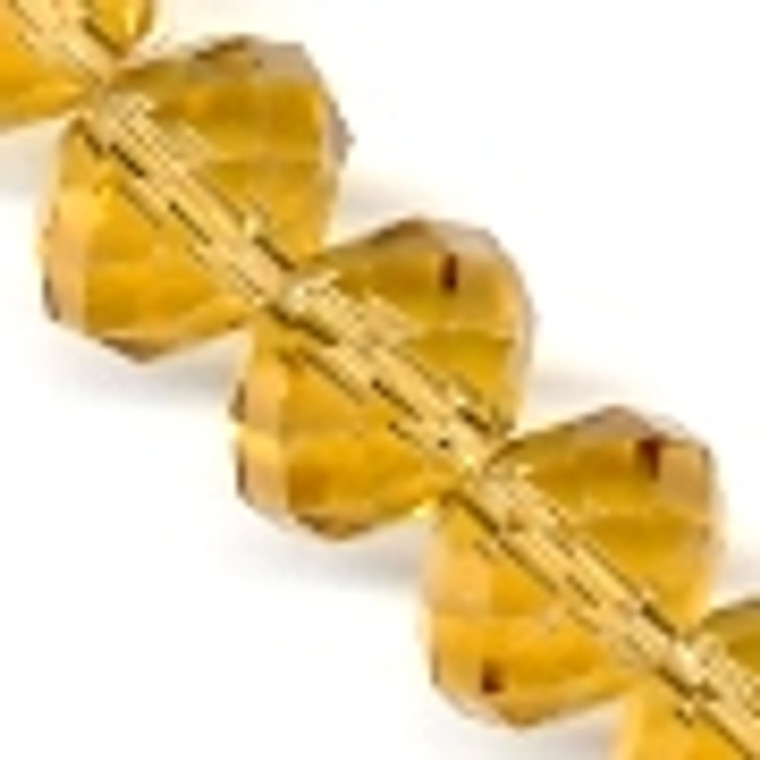 Light Gold 12x9mm Glass Crystal Rondelles