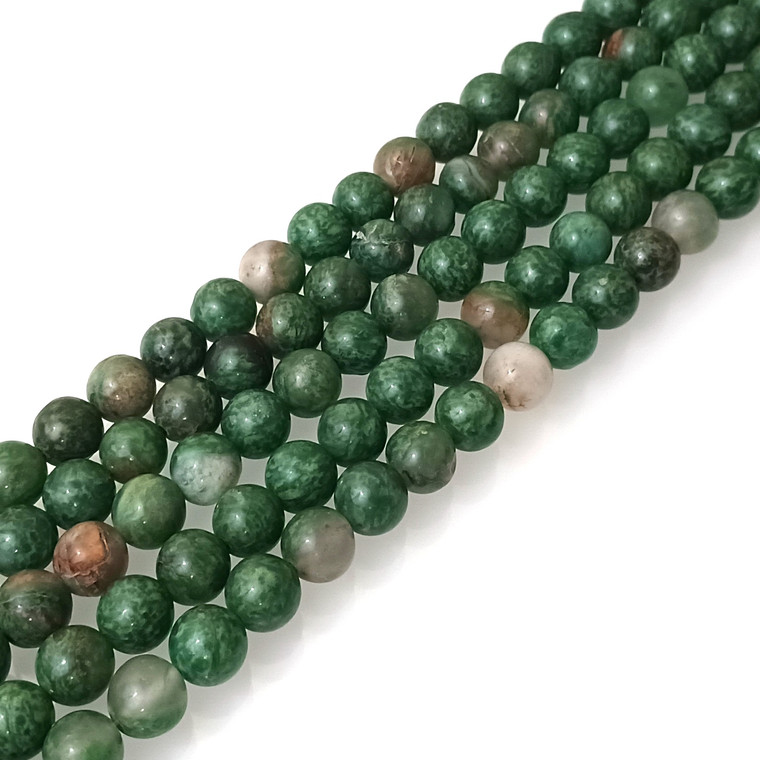 1 Strand of 8mm Round Semiprecious Gemstone Beads - African Jade