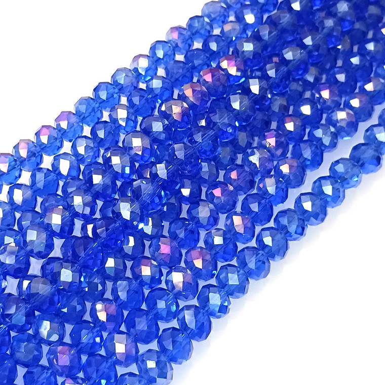 Sapphire AB 8x5mm Crystal Rondelles