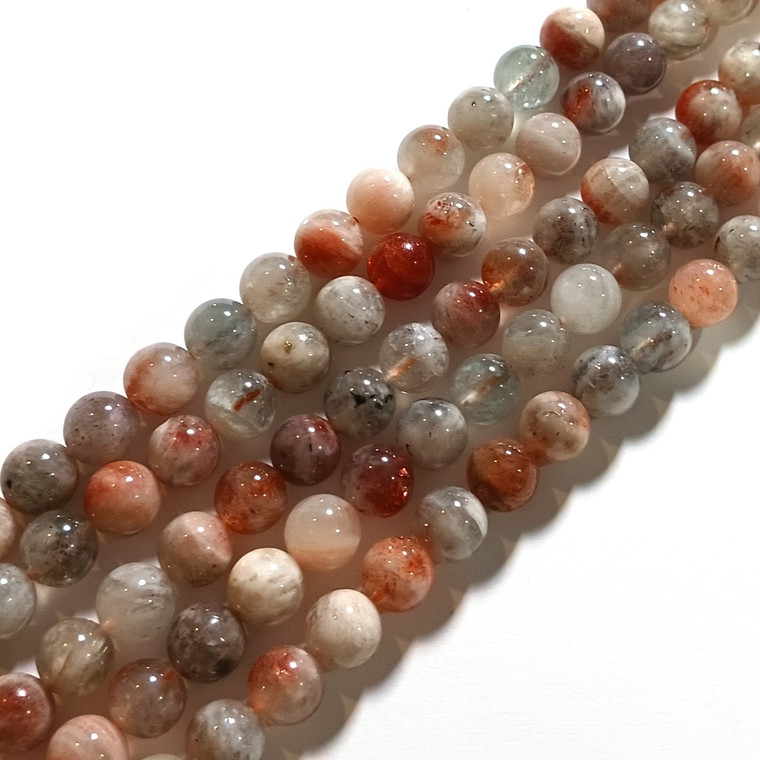 8mm Round Semiprecious Gemstone Beads - Natural Arusha