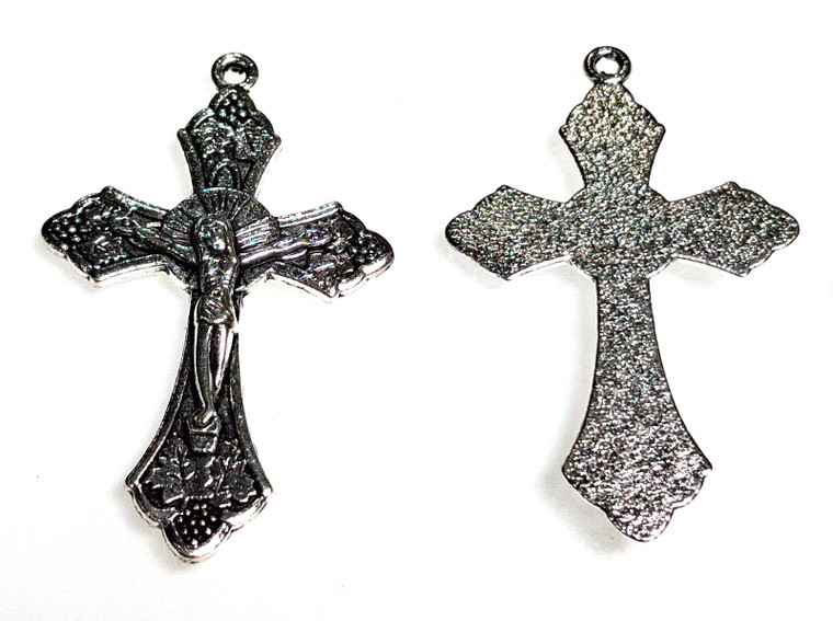 Antique Silver-Plated Rosary Crucifix 78