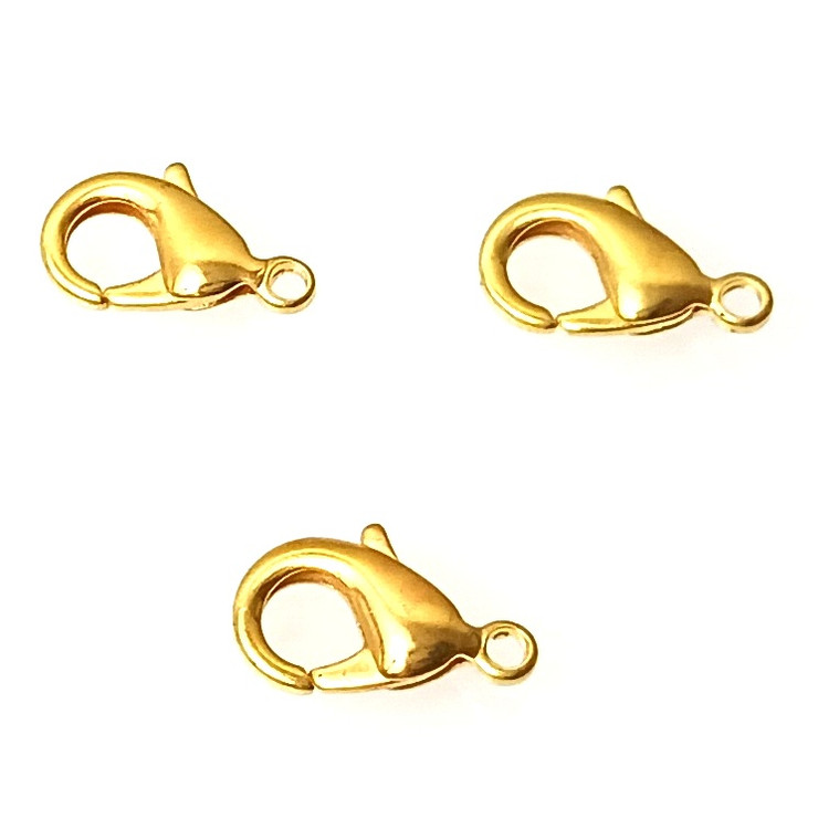 10 GP Lobster Clasps - 15x8mm