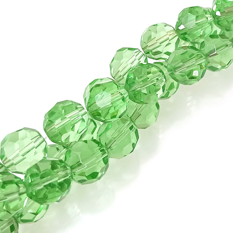 Peridot 12mm Glass Crystal Rounds