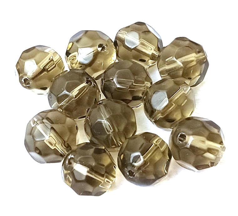 Smk Quartz Fire-Polished 12mm Glass Crystal Rounds