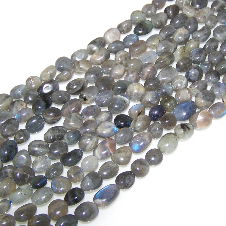 Labradorite 7x10mm Irregular Nugget Semiprecious Gemstone Beads