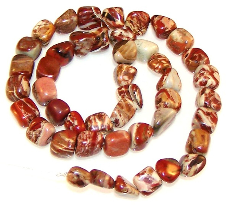 Jasper 7x10mm Irregular Nugget Semiprecious Gemstone Beads