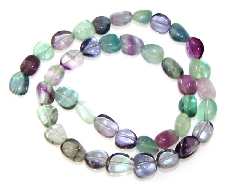 Fluorite 7x10mm Irregular Nugget Semiprecious Gemstone Beads