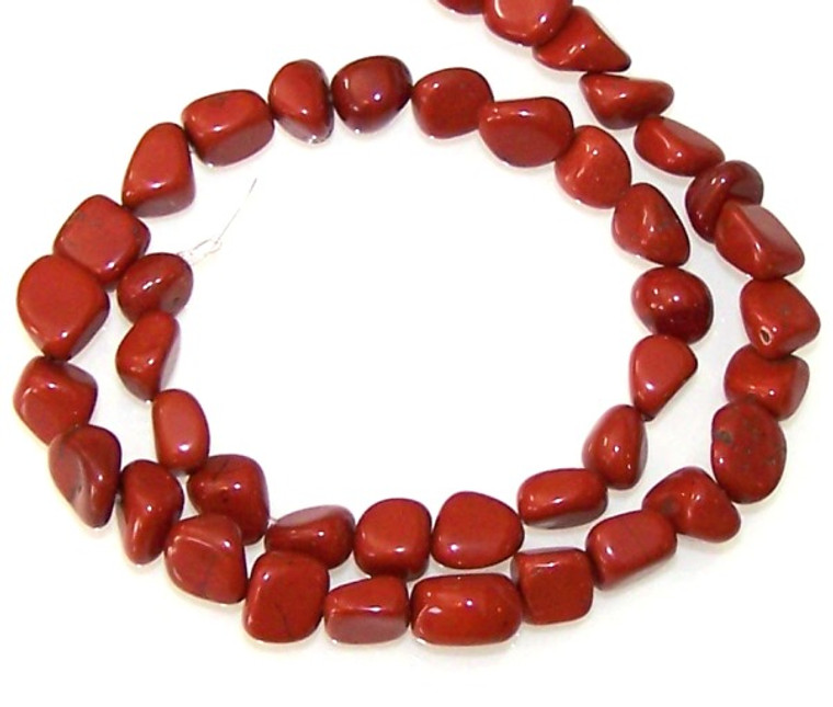 Red Jasper 7x10mm Irregular Nugget Semiprecious Gemstone Beads