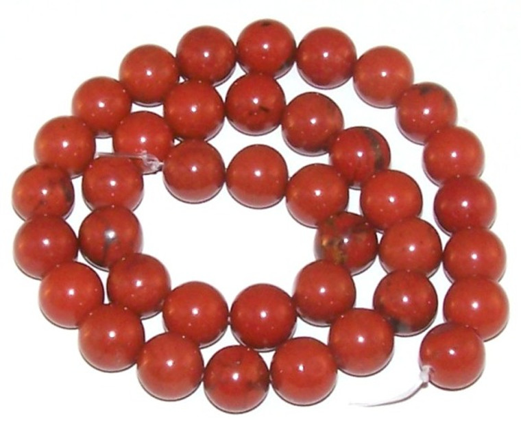 Red Jasper 10mm Round Semiprecious Gemstone Beads