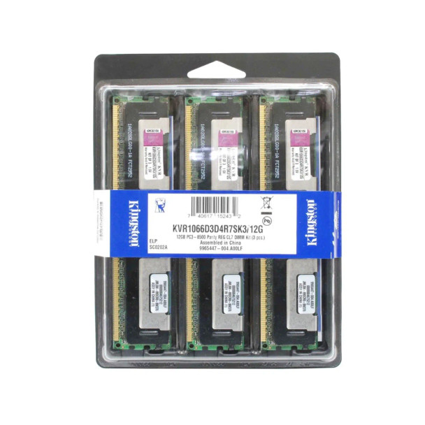 KVR1066D3D4R7SK3/12G Kingston Technology KVR1066D3D4R7SK3/12G Kingston Technology