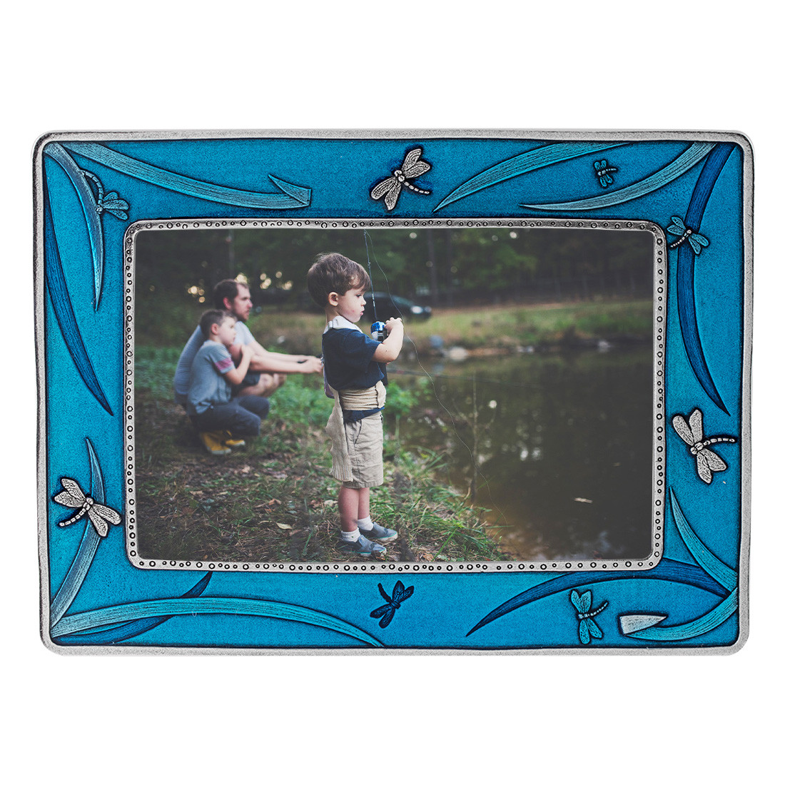 Dragonfly / Blue 4x6 Frame - Danforth Pewter - Made in USA