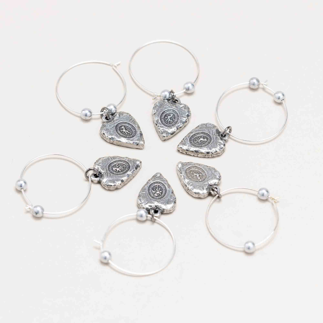 Brass Wine Glass Charm Rings Hoop Earrings Findings Gunmetal - Temu