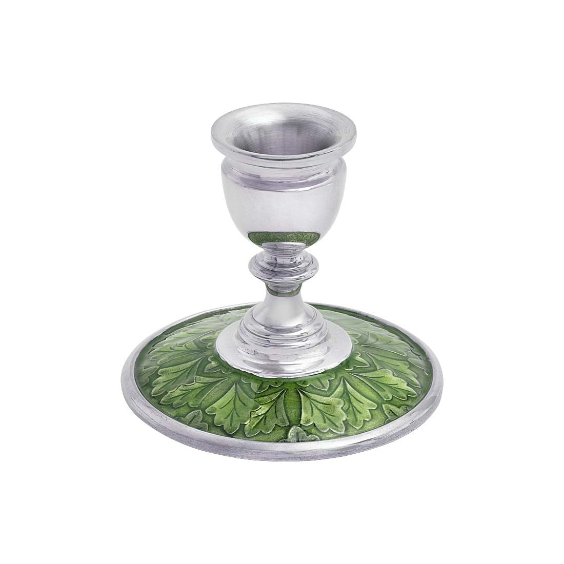 Danforth Pewter Leaf Candlestick