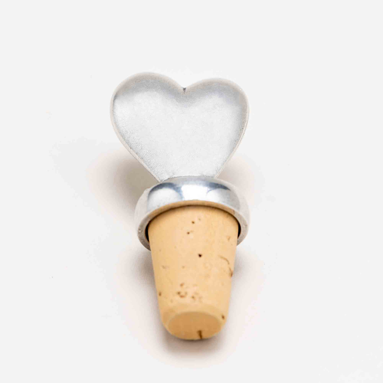 Danforth Pewter Heart Wine Bottle Stopper - Thumbnail 4