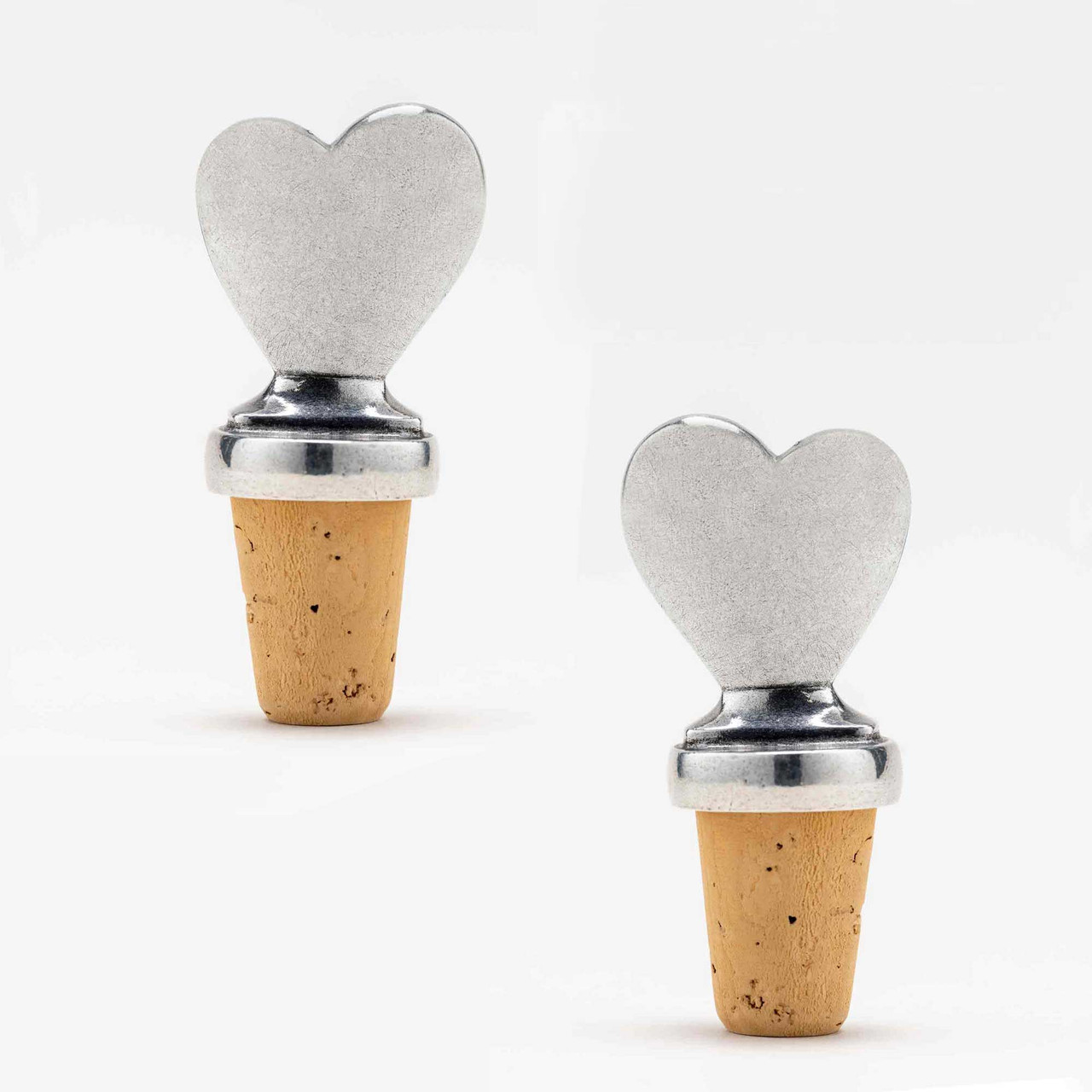 Danforth Pewter Heart Wine Bottle Stopper - Thumbnail 3