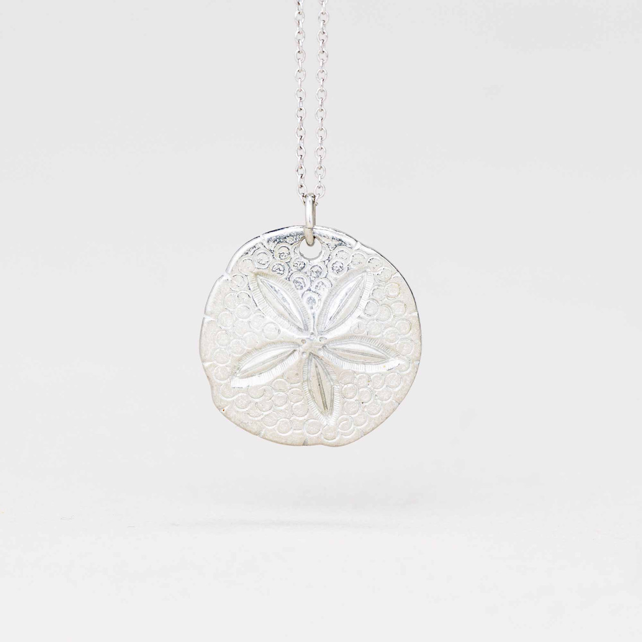 Sand Dollar Pendant With Abalone and Stirling Silver. – Island by Koa Nani