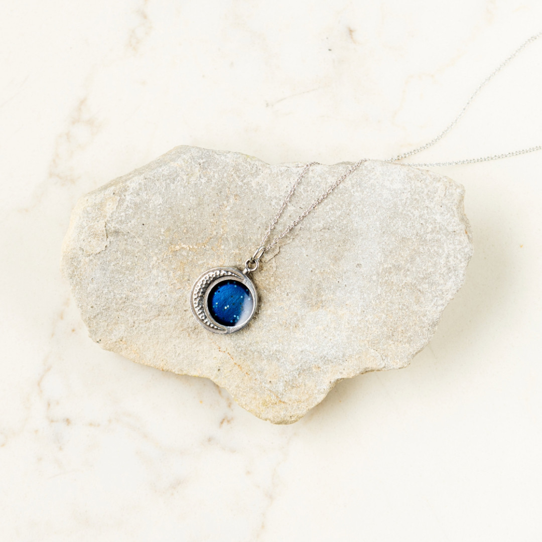 Crescent Moon Necklace | Danforth Pewter USA