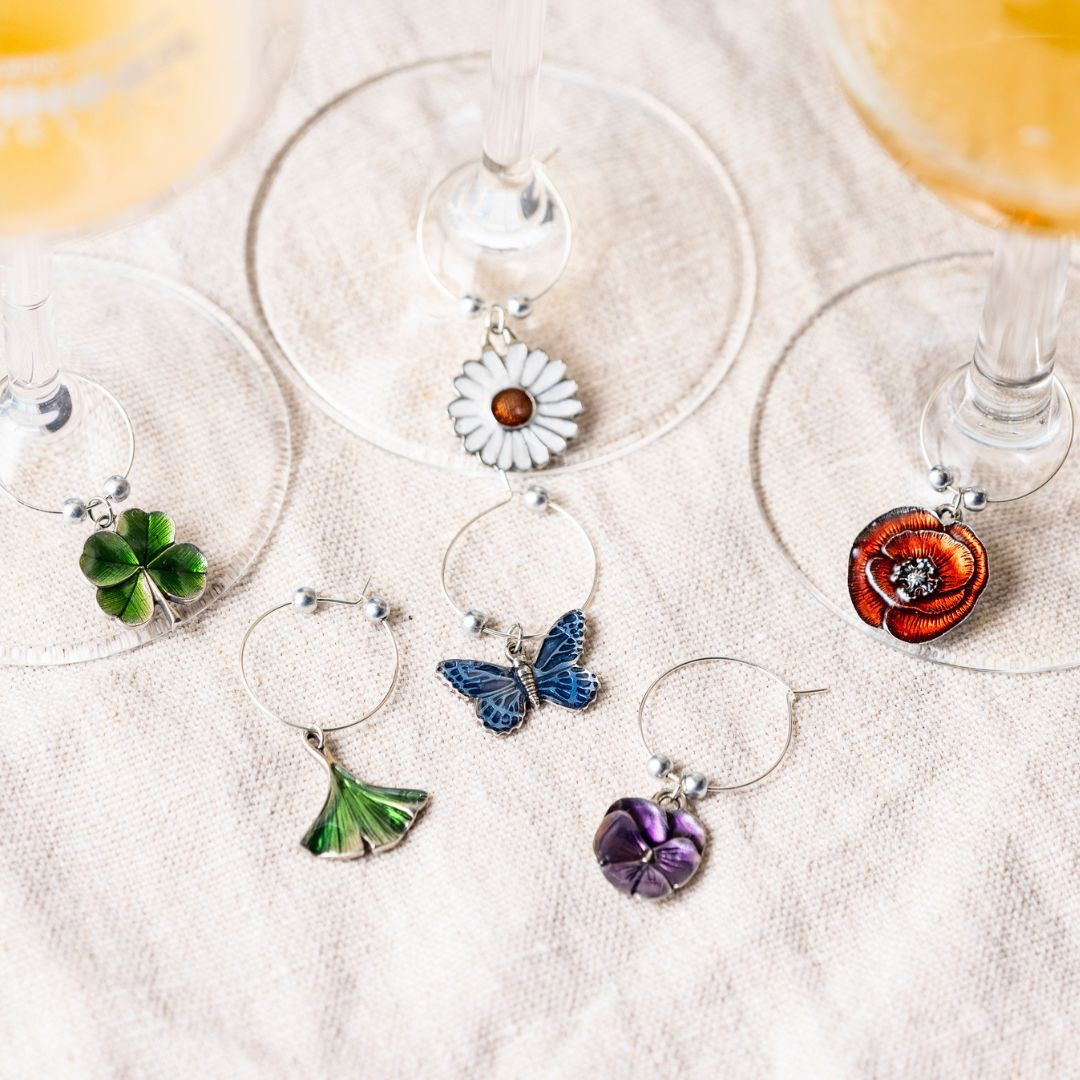 Wine Glass Charms | Handmade in USA | Set of 6